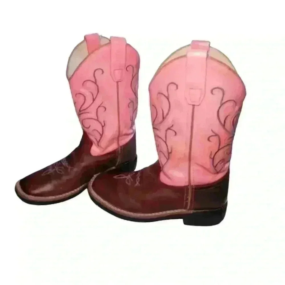 Old West Square Toed Boot - Picture 3 of 6